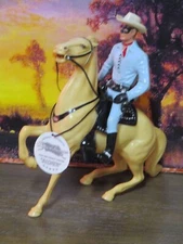 Hartland Lone Ranger Semi Rearing Silver horse Saddle Hat pistols hang tag