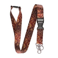 Steampunk COGS / GEARS Lanyard Neck Strap With Card/Badge Holder or Key Ring