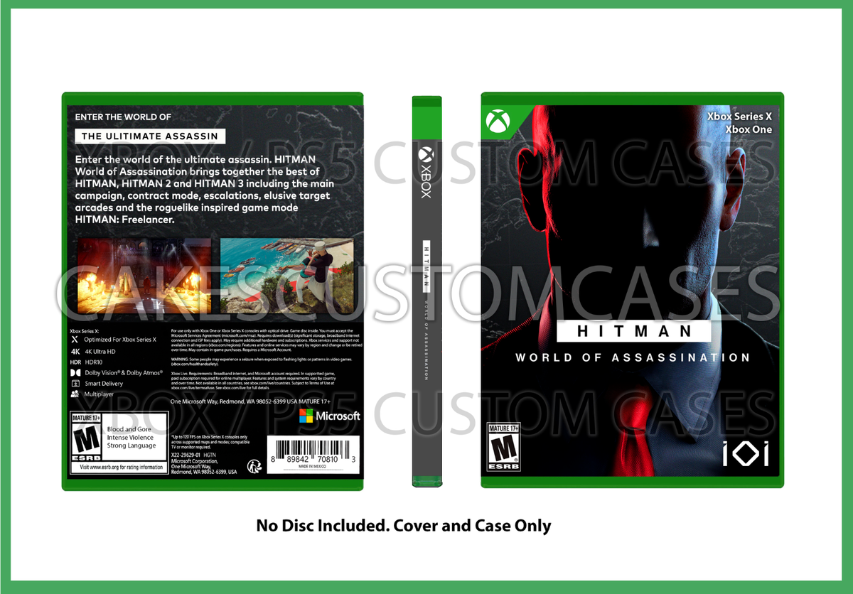 CUSTOM REPLACEMENT CASE Hitman World of Assassination XBOX Series 