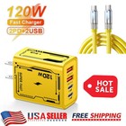 120W Double Type C+Qc3.0 Fast Wall Charger Type C Cord Cable For Motorola Moto G