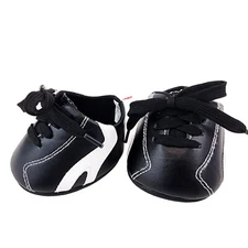 Build A Bear Workshop Black Football Baseball Soccer Cleats Shoes BABW