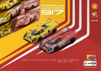 【sparky】4台セット Porsche 917K #21/22/20 #3 Sparky 1/64 Porsche 917K Shell 24h Le Mans 1970 (Set of 2