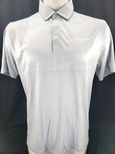NEW Columbia Golf Omni-Wick Gray Collared Button Short Sleeve Polo Shirt Men's L