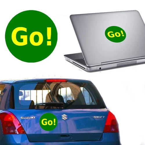 Go Go, GO!, Premium Vinyl Decal