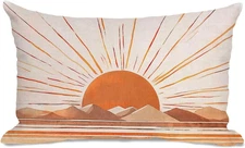 Desert Sunrise Pillow Cover 12x20 Inch Southwestern-Inspired Throw Pillow