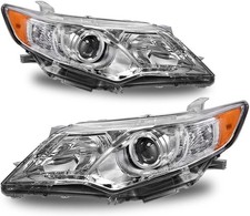 For 2012-2014 Toyota Camry Projector Headlights Chrome Pair