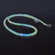 Top Quality Natural Ethiopian Welo Opal Beads 3-6MM 16inch Necklace Gemstone