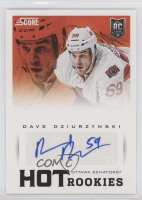 2013 Score Hot Rookies Signatures David Dziurzynski Dave #593 Rookie Auto RC 0af