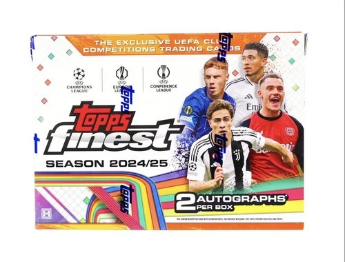 2024/25 Topps UEFA Club Competitions Finest Soccer Factory Sealed Hobby Box 
