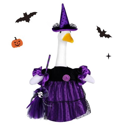 Halloween Goose Outfit Porch Witch Goose Clothes for 23'' Cement Plastic Gees...