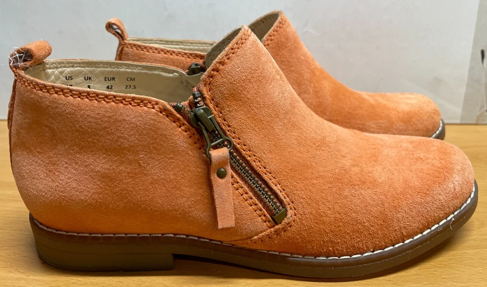 Nuevas Mujeres Hush Puppies Mazin Cayto Jengibre Especias Cremallera Lateral Botines EE. UU. Talla 10 Foto 2 de 4