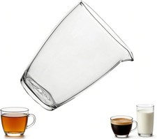 Borosilicate Glass Tea Cups 8 Oz Fairness Cup for Gongfu Tea, Heat-Resistant