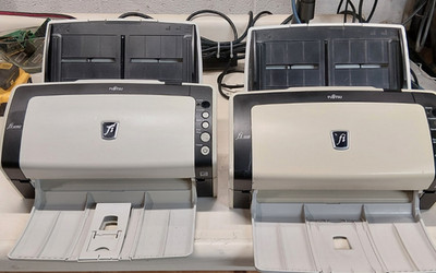Lot of 2-FUJITSU FI-6140Z DOCUMENT SHEET-FED SCANNER Not Tested/For Parts/Repair
