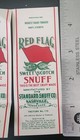 2 Vintage Paper Labels For "Red Flag" Sweet Scotch Snuff — photo 4