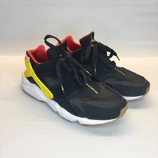 Nike Air Huarache Go The Extra Smile DO5873-001 Black Yellow Red Sneakers Size 8