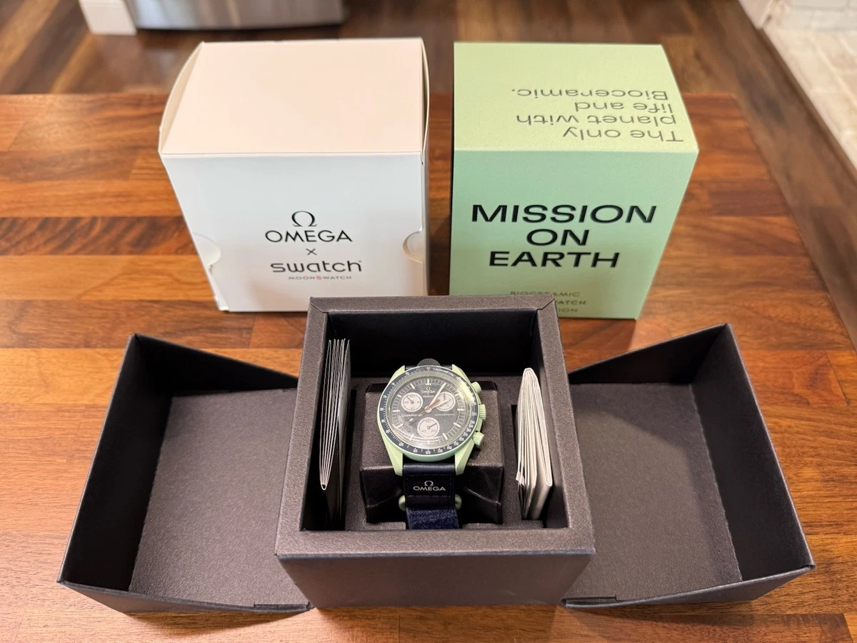 OMEGA × Swatch MoonSwatch スピードマスター 箱付 Swatch OMEGA Speedmaster Wristwatches for sale - eBay