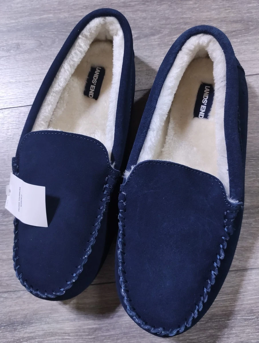Mocassins Lands' End Bleu Marine Pour Enfant - Taille 8 US (24 EU) - Neuf Avec étiquettes