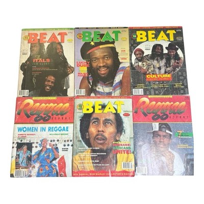 Vintage Reggae Magazine Lot   The Beat & Reggae Report (Bob Marley, 1990s) 