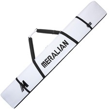 Padded Ski Bag,Waterproof Full Padded Single Ski Travel Bag with Adjustable S...