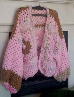 Women's Fashion Crochet Jacket Oversized Hippy Boho Shaby Chic Impressions 