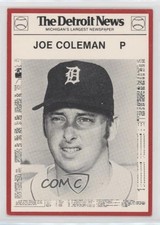 1981 Detroit News Tigers Boys of Summer 100th Anniversary Red Border Joe Coleman