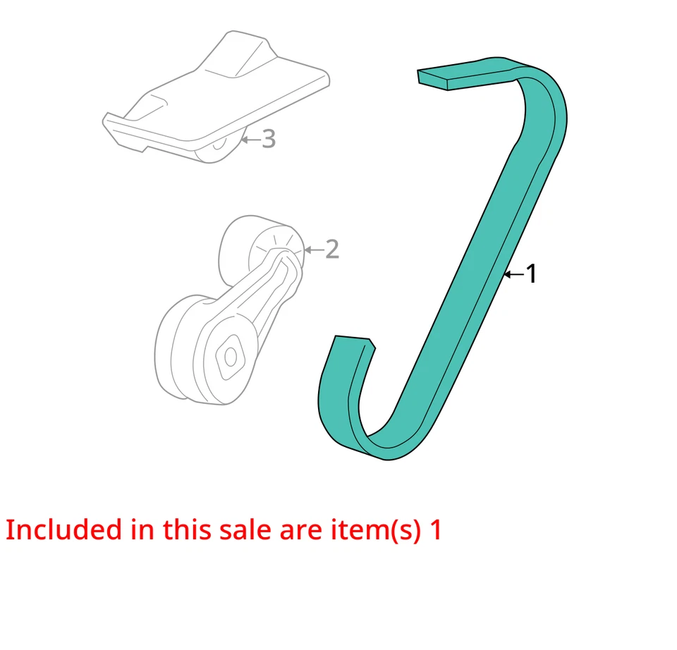 OLDSMOBILE PONTIAC 6000 CENTURY 1987-1999 CINTURÓN CON PMP y aire acondicionado CMPR y GE 19244954 Foto 2 de 3