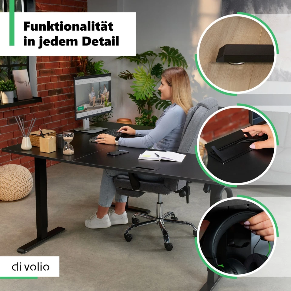 Eckschreibtisch Montaro – elektrisch, höhenverstellbar, Memorypanel di volio - Bild 3 von 4