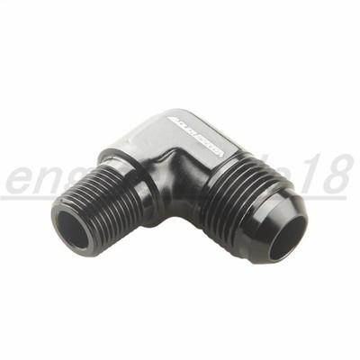 ADLERSPEED 90 Degree -10AN AN10 To 3/8'' NPT Male Aluminum Fuel Fitting Adapter