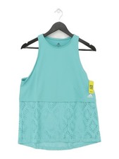 Adidas Women's T-Shirt M Blue Polyester with Elastane Basic New with tags