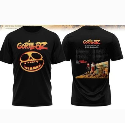 Gorillaz The Mountain Tour 2026 North America & Canada T-Shirt Or