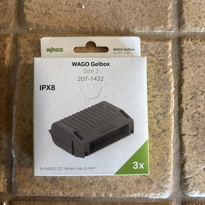 Q2-  Three pack of Wago Gel Box 207-1432 Terminal Block Lot of 2 New Old Stock