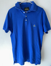 Vivienne Westwood Anglomania BLUE SHORT SLEEVE CASUAL POLO STYLE SHIRT Sz M