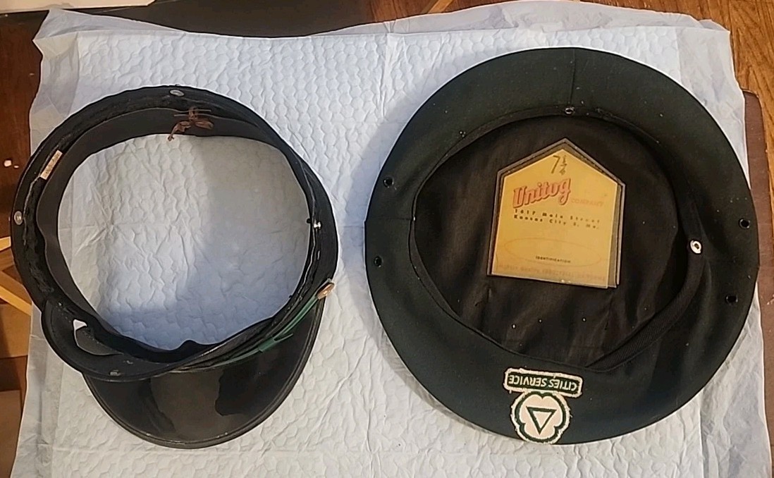 Rare Vintage Cities Service Gas Station Attendant 7 1/4" Sized Hat Unitog Brand