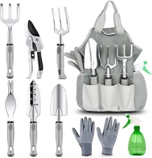 Garden Tools And Watering Set 9piece Stainless Steel Heavy Duty Aluminum Alloy H