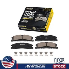 Front Ceramic Brake Pads & Hardware for Ford Explorer Flex Heavy Duty 2013-2019