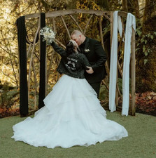 Black Pearl Bride Jacket  Wedding Day Jacket  Till Death Do Us Part