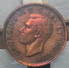 1941 Canada One Cent 1c Penny Amazing Deep Purple Toning/Color  *BLAYLOCK* — photo 3