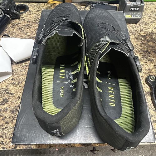 Fi'zi:k Vento Stabilita Road Cycling Carbon Shoes Black Yellow Boa New Fizik 44 - Picture 8 of 9