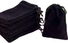 GYBest Jewelry Bag, Velvet Drawstring Bag Pouch with 3x4 Inch-50pcs, Black