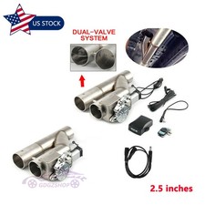 2.5 Double Electric Exhaust Dual Valve Y Pipe Control Valve W Remote Switch
