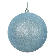 Vickerman 2.75" Plastic Ball Ornaments in Glitter Baby Blue (Set of 12)