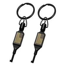 Flat Swivel Handcuff Key, Universal Cuff Key with Detachable Keyring Fits for 