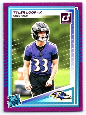 2025 Donruss #382 Tyler Loop Press Proofs Purple