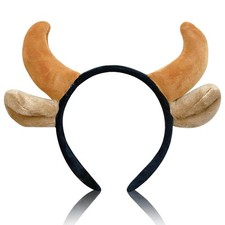 Cow Ears Headband, Halloween Cow Headband for Adult, Brown Cow Horns Ear for ...