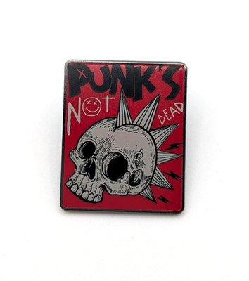 Punks Not Dead Metal Enamel Pin UK Pub Punk Rock Lapel Brooch Pin METAL BADGE