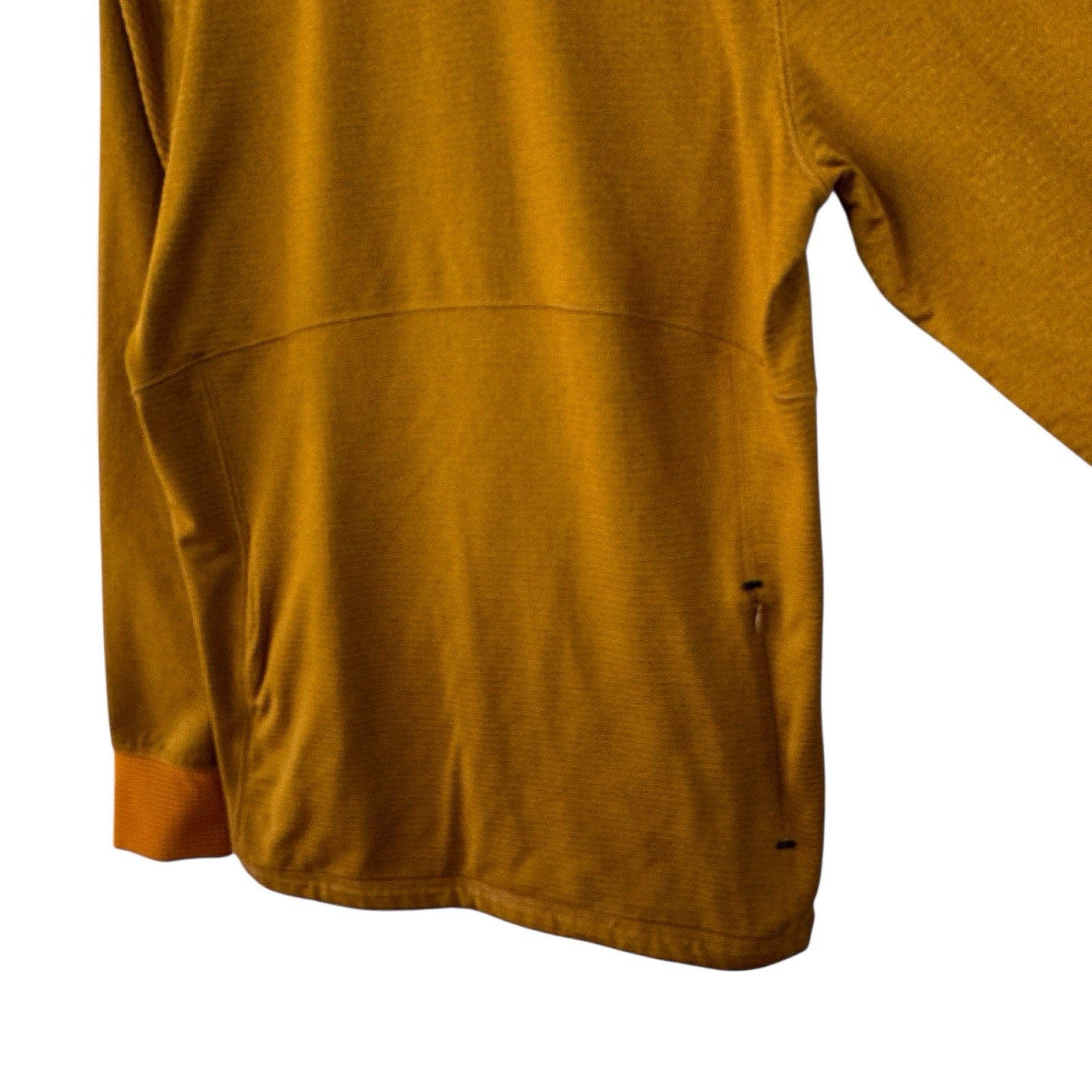 Orvis Large Base Layer Pullover Orange Partial Zi… - image 15