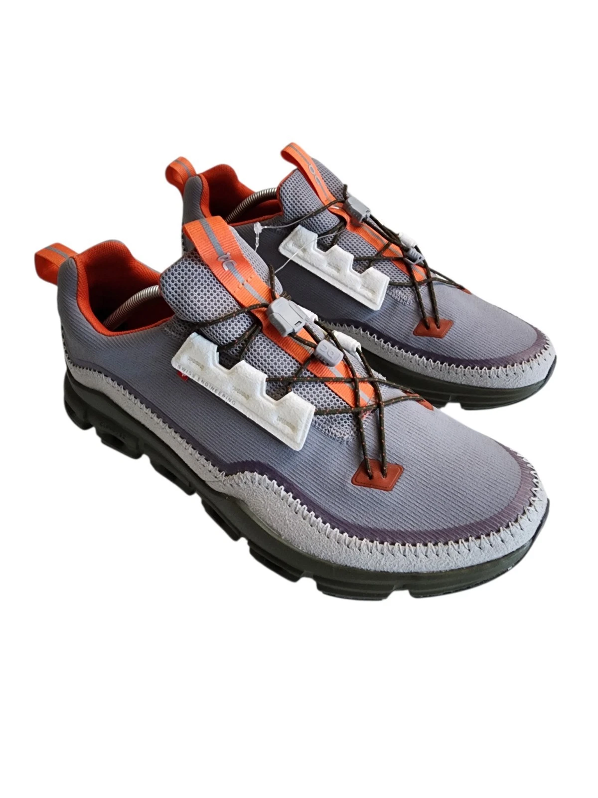 On Running Cloudaway Shoes Grey Orange Trail Sneakers 49.98475 Mens Size 11.5