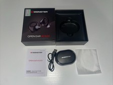 Monster AC600 Open Ear Wireless Bluetooth Earbuds Clip-On - Black USED