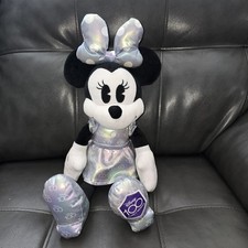 Disney Minnie Mouse 100 Years of Wonder Platinum Silver Jumbo 18  Stuffed Plush