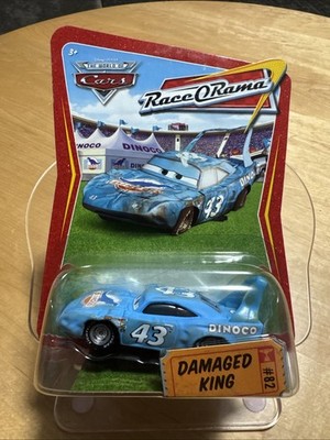 Mattel Cars Metal Race Damaged King 1:55 Diecast Vehicle - Blue